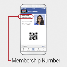 • On your Costco.ca app, the membership number is in the top left, right beside the profile picture